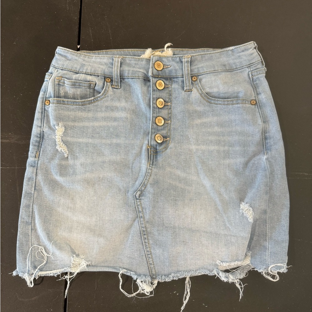 Denim Button-Up Skirt from Altar’d State